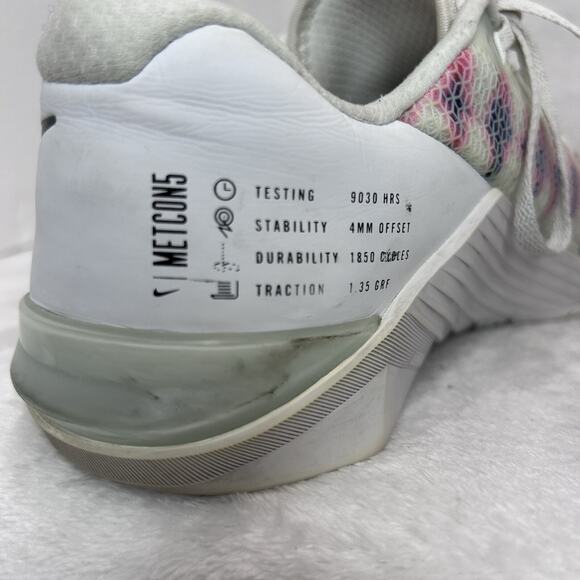 Nike Metcon 5 AMP White Tie Dye Pale Run Casual Low AT3149-101 womens size 11 - Picture 5 of 16